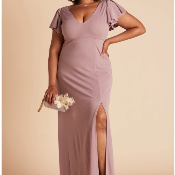 Hannah Crepe Dress - Dark Mauve × 1 S / DARK MAUVE - Picture 1 of 2